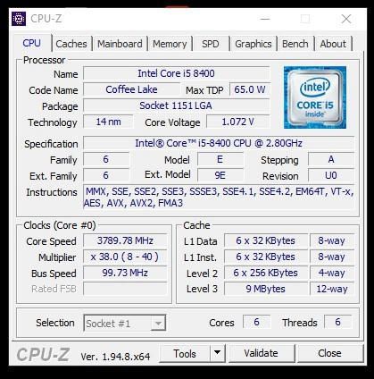 Zestaw MSI H370, i5 8400, 32 GB DDR 4