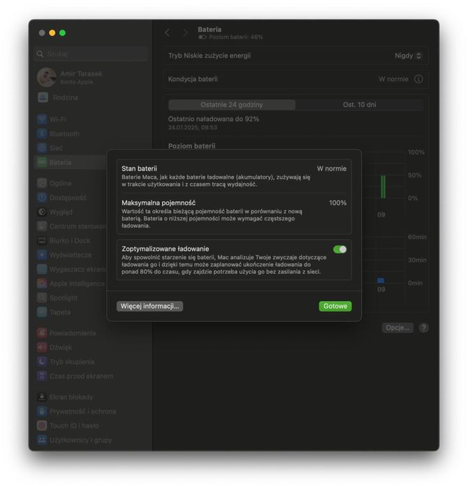 MacBook Air 13.6” M2 (2022) - 8GB/256 GB - Space Grey - stan jak nowy!