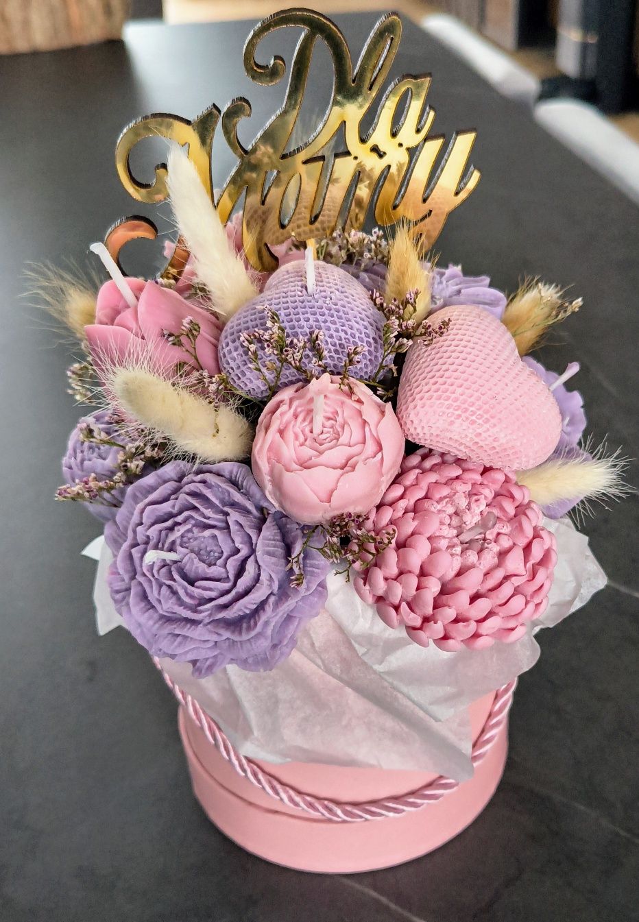 Flowerbox ze świec na Dzień Mamy