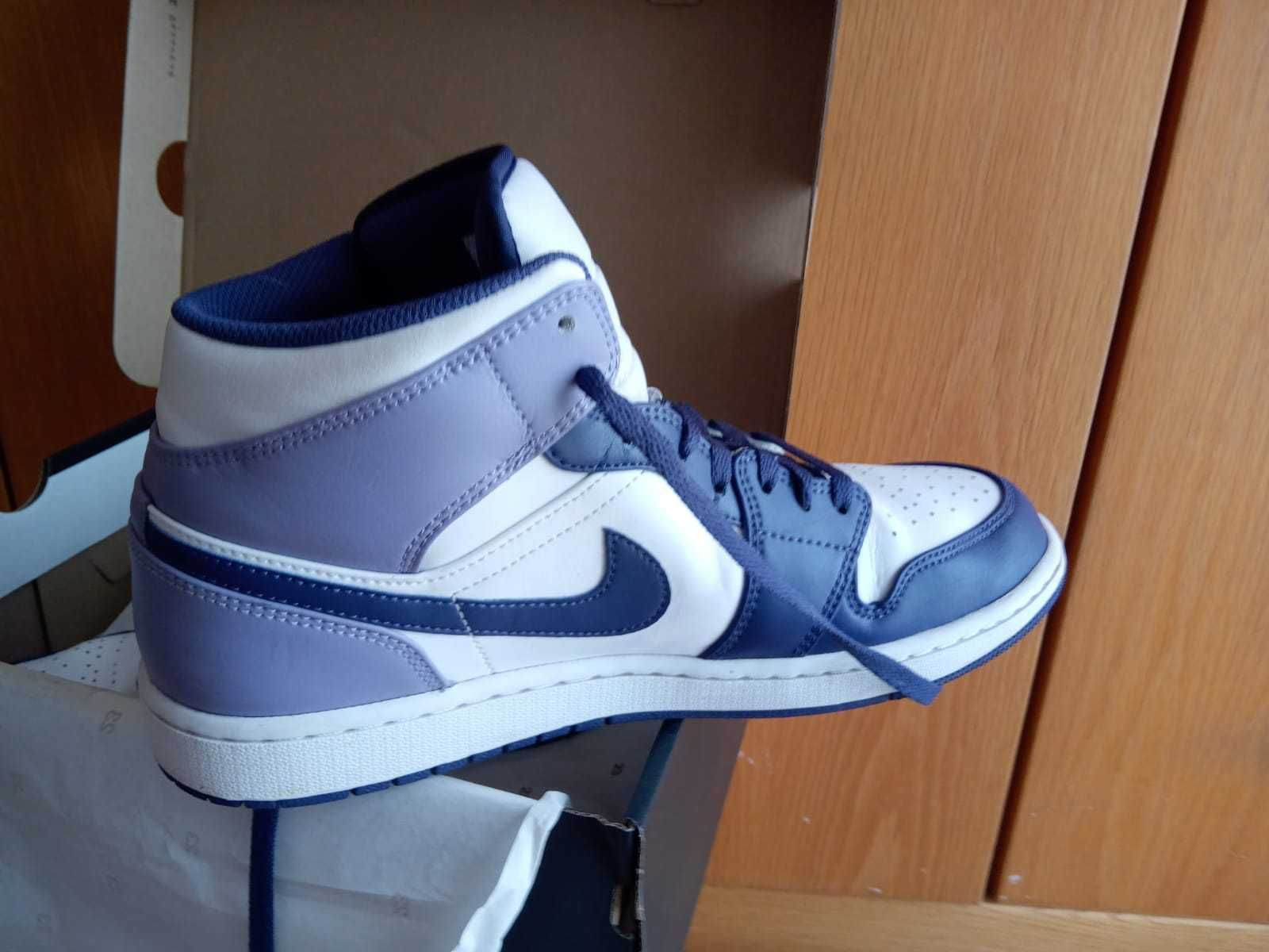 Air Jordan 1 ROXO Mid Tamanho 44