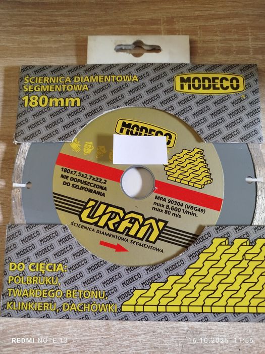 Tarcza diamentowa 180 mm