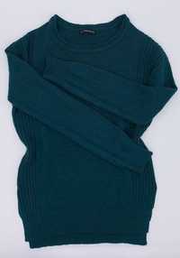 Sweter w kolorze butelkowej zieleni, rozmiar XS/S
