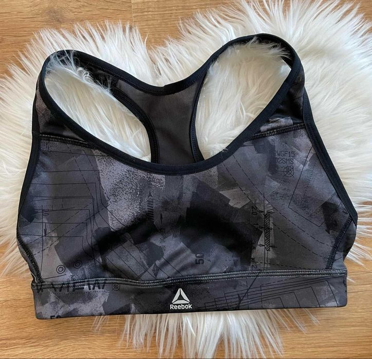 Biustonosz treningowy Reebok stanik sportowy szary s xs