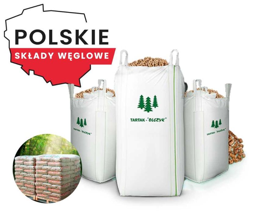 Pelet Tartak Olczyk pellet Certyfikowany A1 DIN PLUS 1050kg- 1590zł