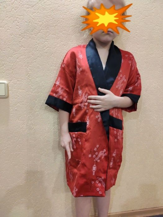 Новогодний, карнавальный костюм японки, китаянки, гейши на 5-7 лет.
