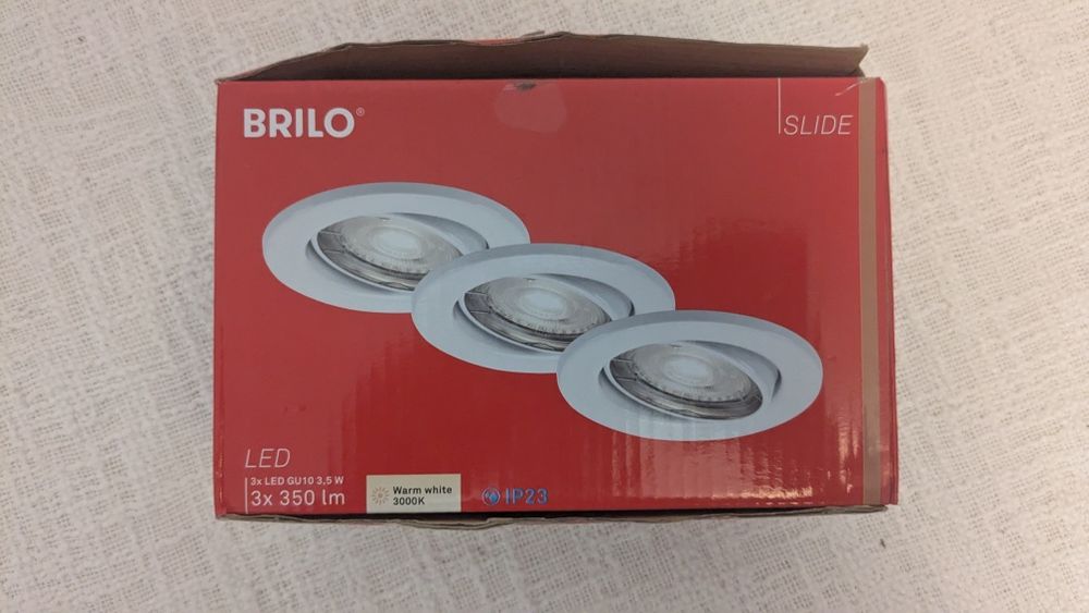 Kit de 3 luzes de tecto led de encastrar