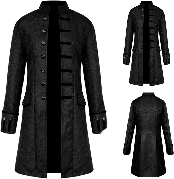 Męski Płaszcz Steampunk Frock Gothic Rozmiar M