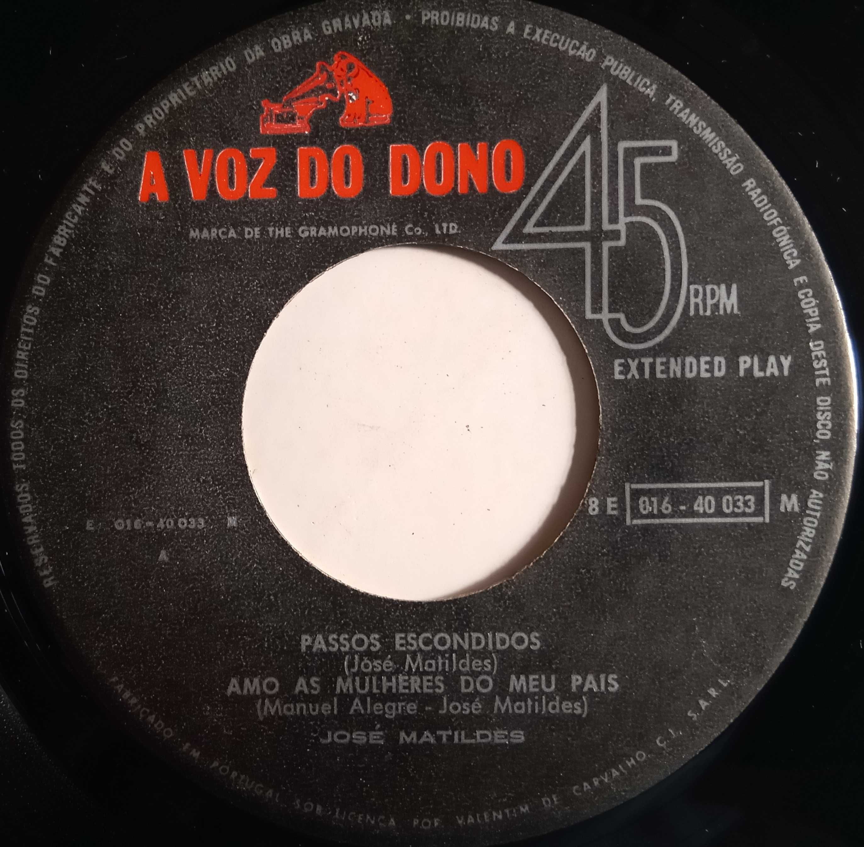 José Matildes	- - - - -	Passos Escondidos	- - - - -	EP