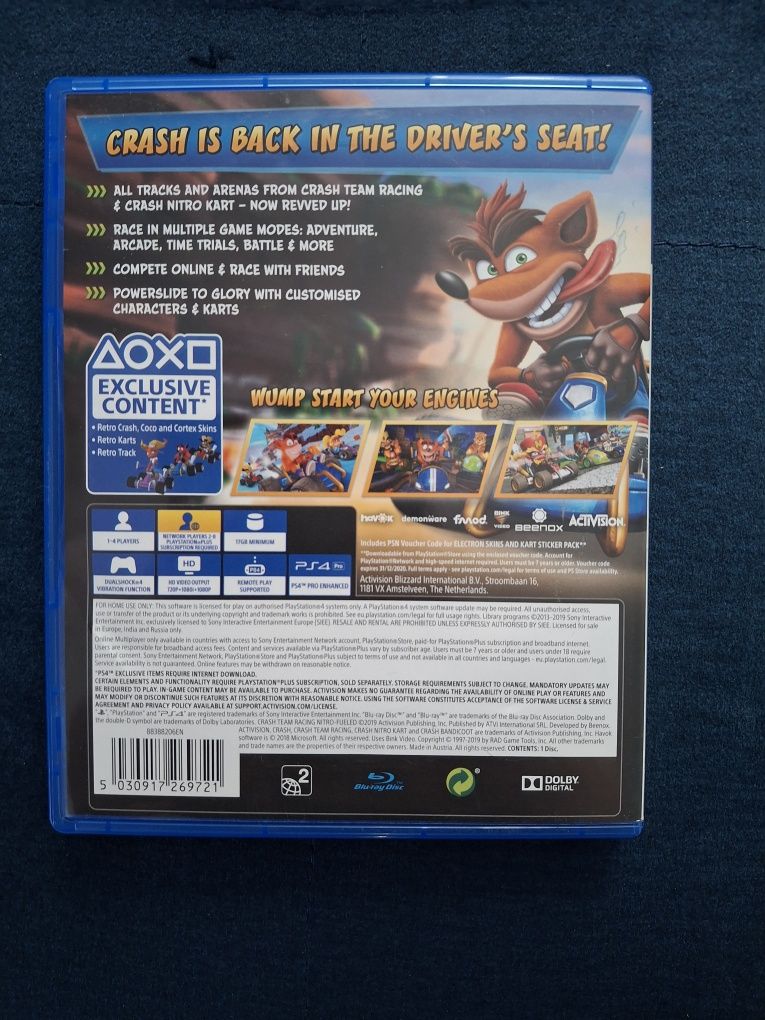 Crash Bandicoot CTR PS4 PS5 wyścigi