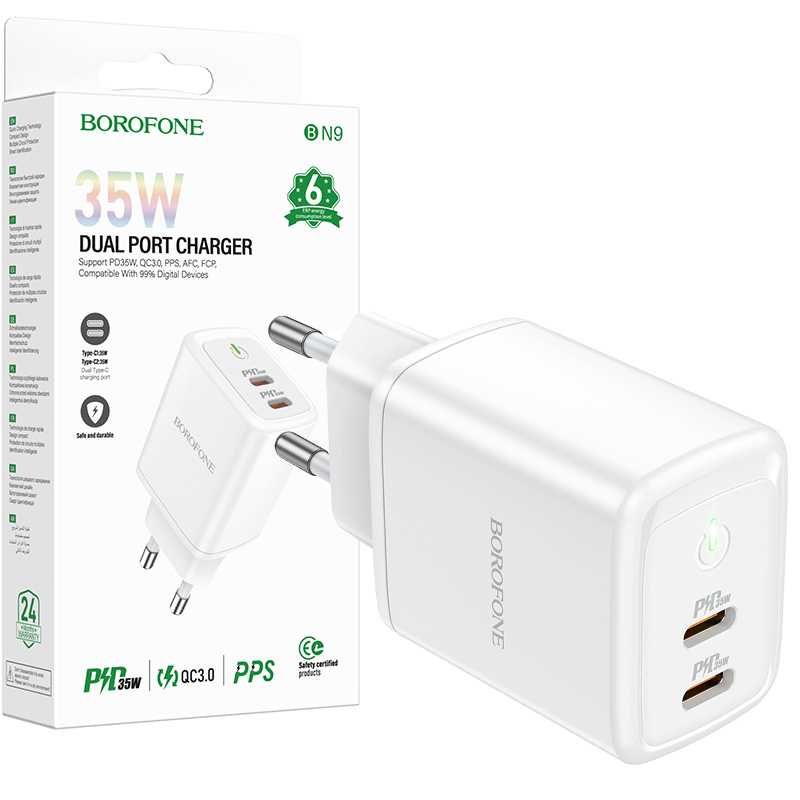 Ładowarka sieciowa 2 x USB typu C 35W szybkie ładowanie QC 4.0 PD 3.0