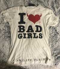 Футболка Phillipp Plein I love bad girls . Филип плейн