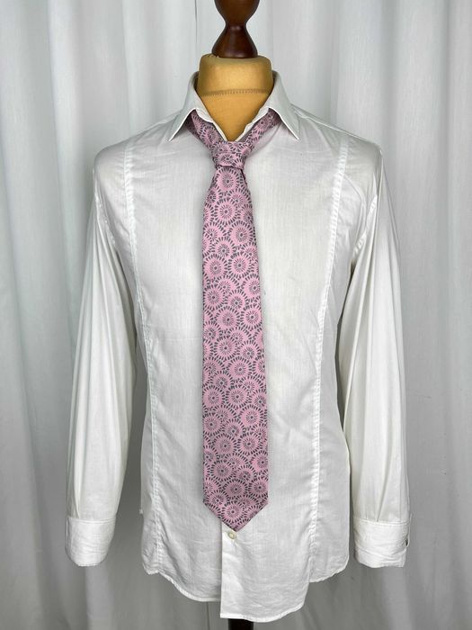 NEW ISAIA 7-Fold Geometrical Silk Tie шовкова краватка галстук ІСАЯ