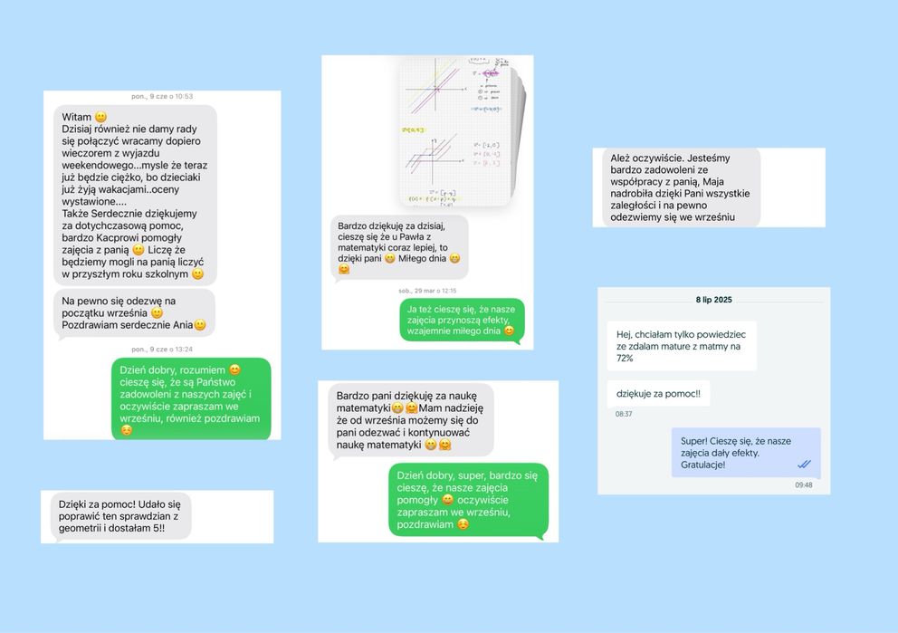 Korepetycje z matematyki (liceum technikum, matura, szkoła podstawowa)