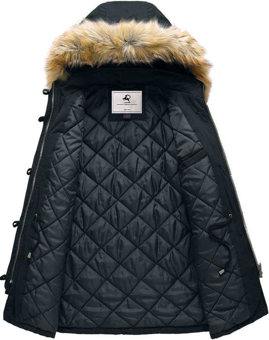 Nowa kurtka damska / parka zimowa / płaszcz granatowy "L" !2277!