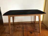 Stół kawowy stolik lawa drewniany szkło retro
