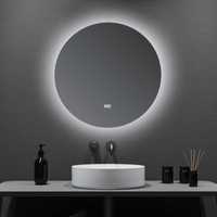 Lustro łazienkowe okrągłe 60cm PODGRZEWANE podświetlane LED 3000K