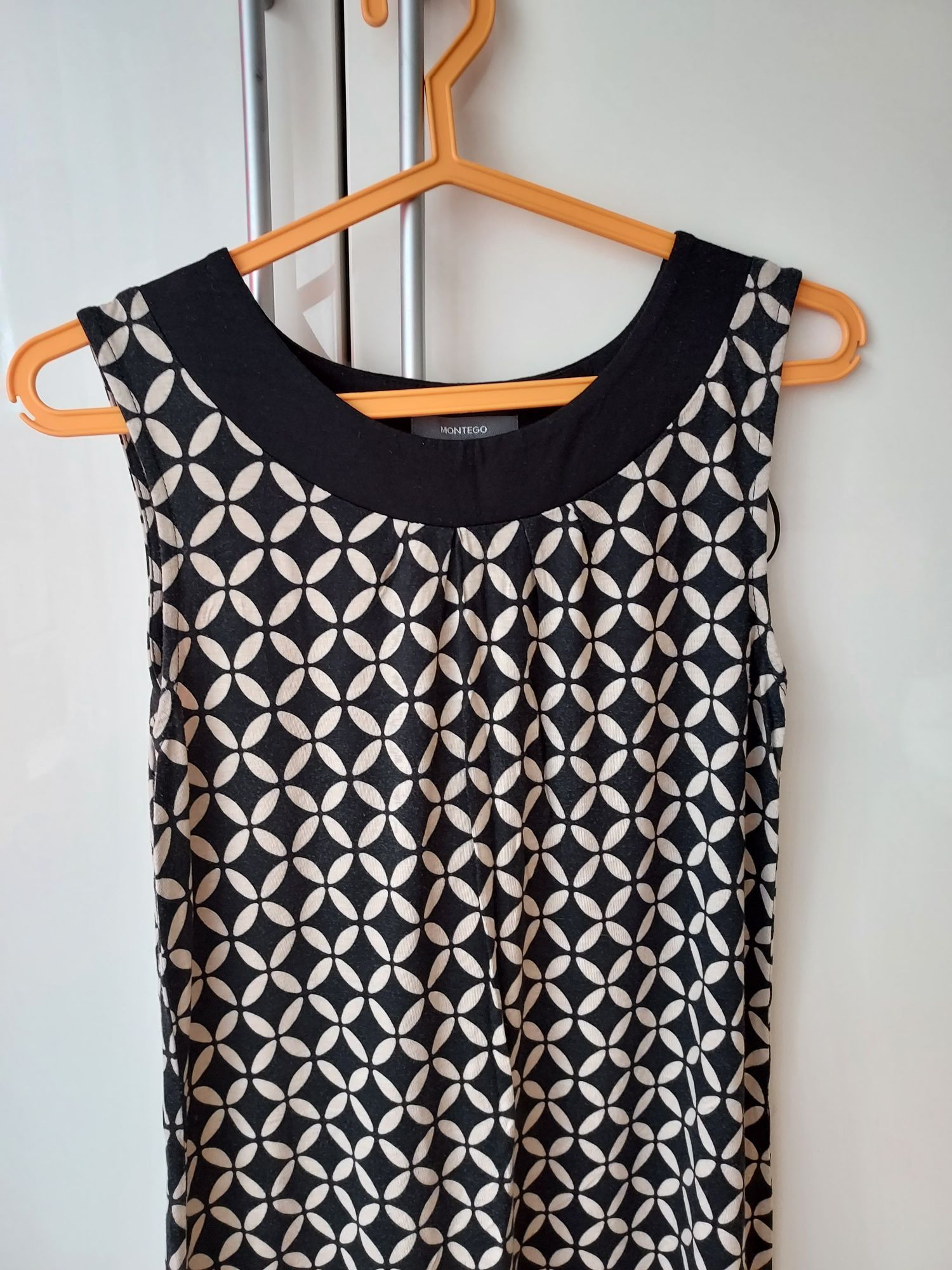 J.nowa 38 Montego sukienka Peek&Cloppenburg czarna kremowa