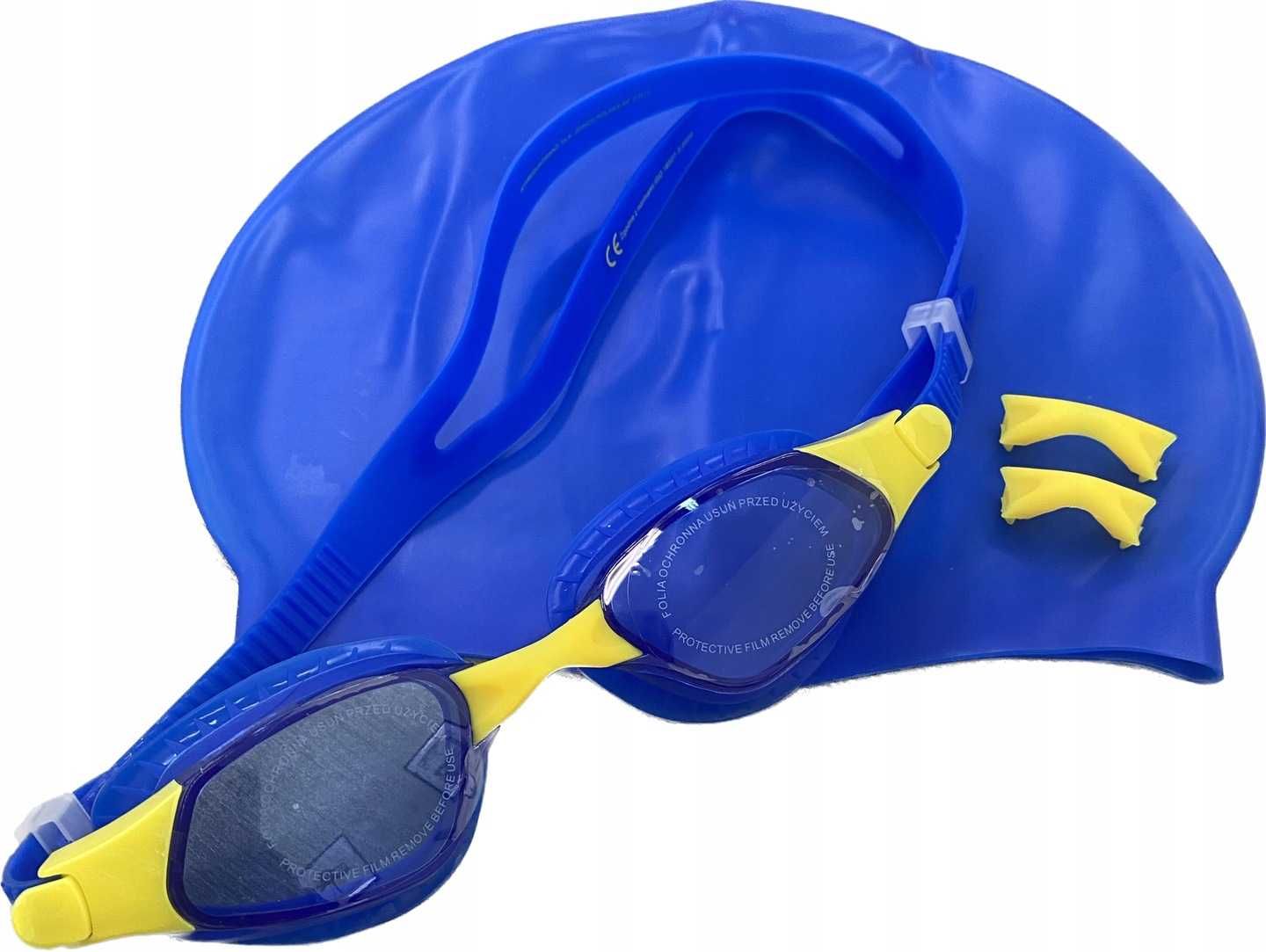 Zestaw okulary + Czepek pływacki dla dorosłych Silikon Seven for 7