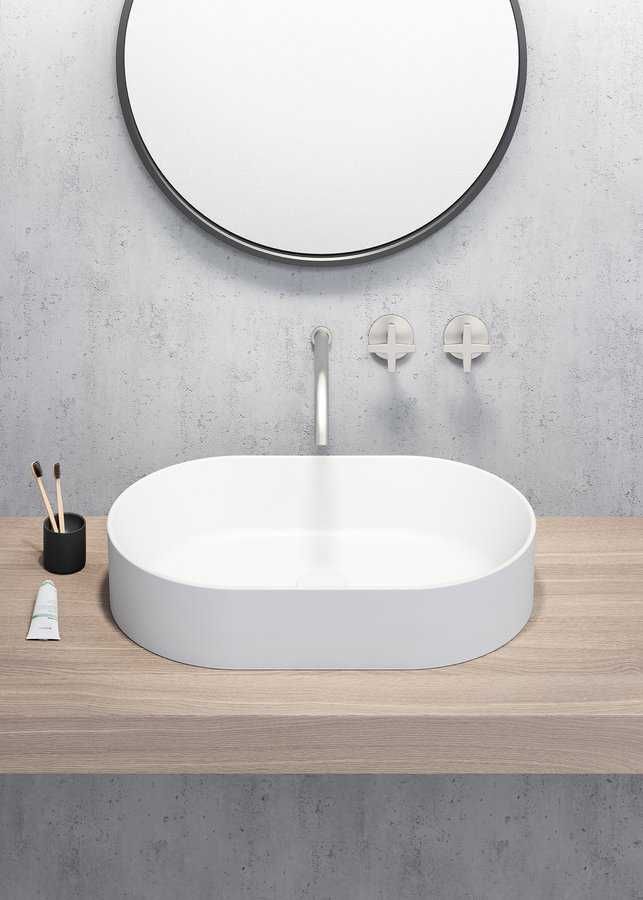 GSI Ceramica Kube X umywalka nablatowa 60x37, kolor biały połysk