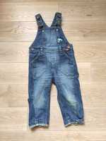 Cool Club, Spodnie ogrodniczki jeansowe, denim. Roz. 86 cm