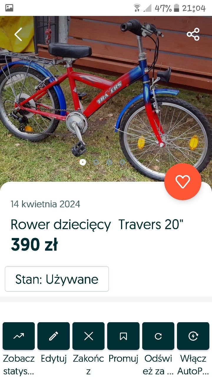 Rowerek  rower 20 24 cale