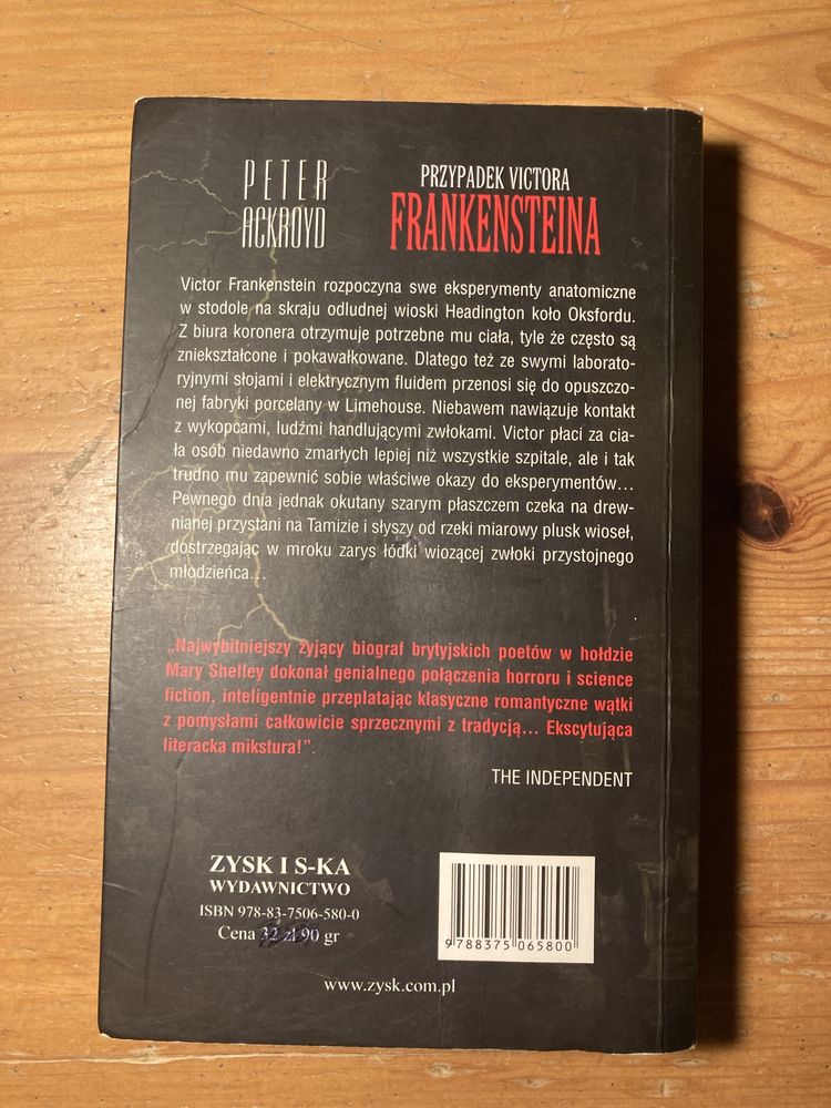 Przypadek Victora Frankensteina Peter Ackroyd