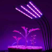 4 ветви фитолампа светодиодная для растений Plant Grow Light + таймер