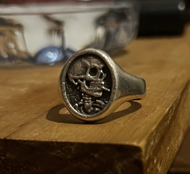 Anel de Prata Caveira “Van Gogh”