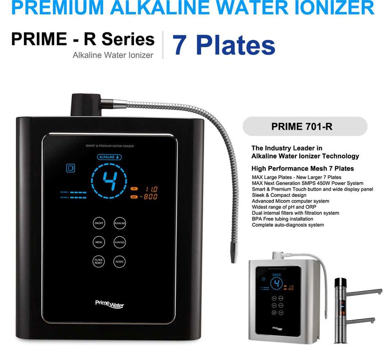Іонізатор води Prime Water 501-R (5 пластин) чорний Південна Корея