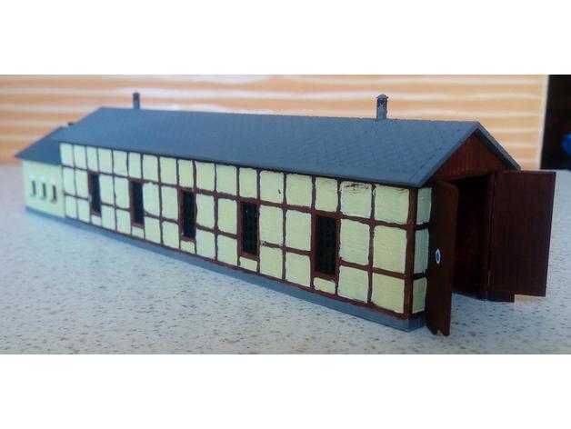 Модель депо(цеха) железной дороги