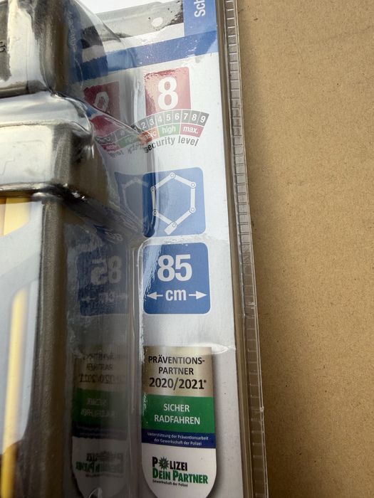 Zapięcie rowerowe składane z uchwytem Fischer 85 cm