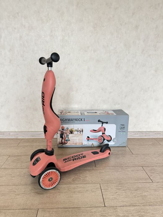 Cамокат Scoot and Ride 2 в 1 Highwaykick Peach