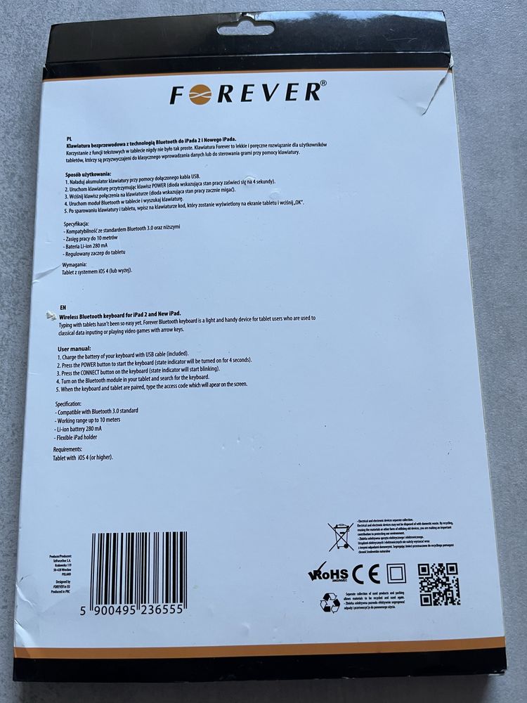 Klawiatura bluetooth do tabletu Forever