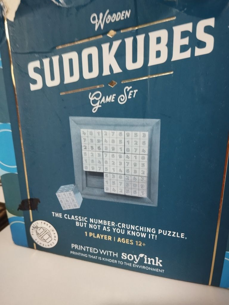 Sudokubes, drewniana gra sudoku, gra logiczna kilka wariantow
