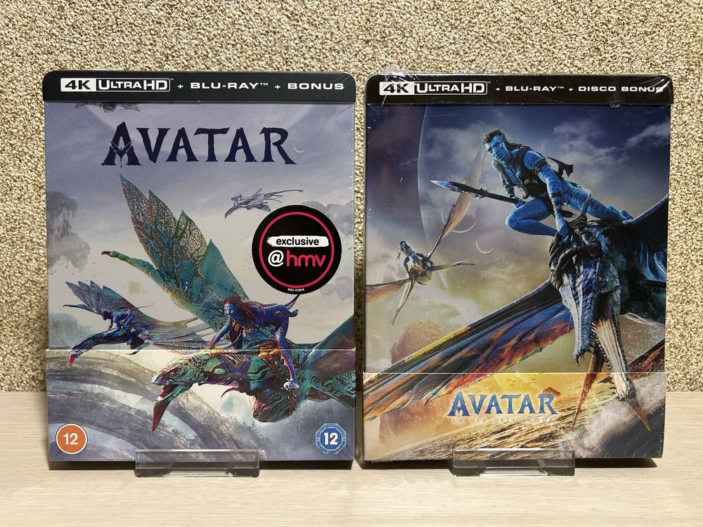 Steelbook 4K Ultra HD Blu-ray Аватар 1-2 / Человек-паук/ Терминатор 2