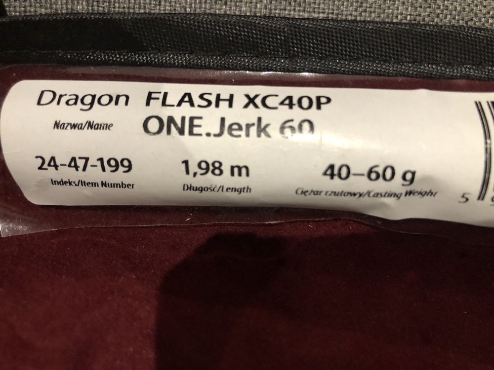 Węd. DRAGON Flash ONE Jerk 1.98m 40-60g