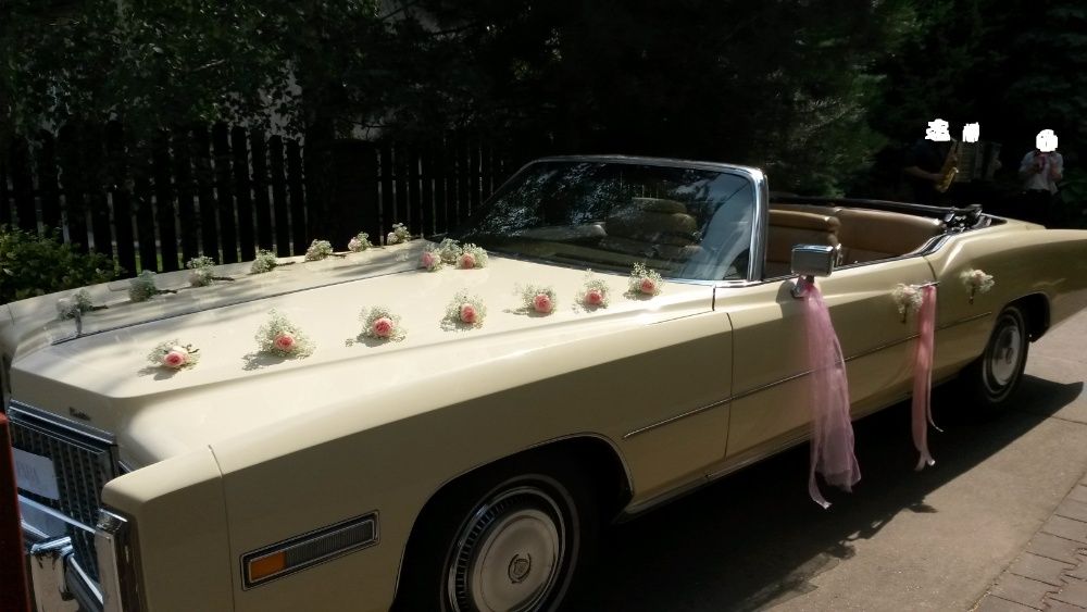 Auto do ślubu Miechów Kraków Cadillac Eldorado cabriolet 1975r