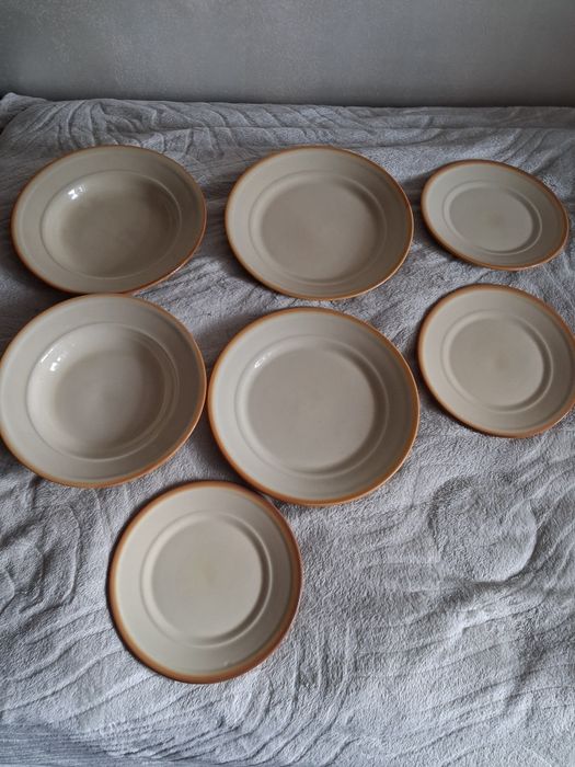Talerze porcelitowe tułowice wintage