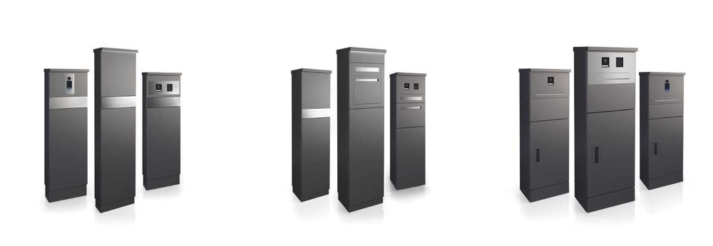 Ogrodzenie palisadowe, grzebieniowe, betonowe przęsła furtki multibox