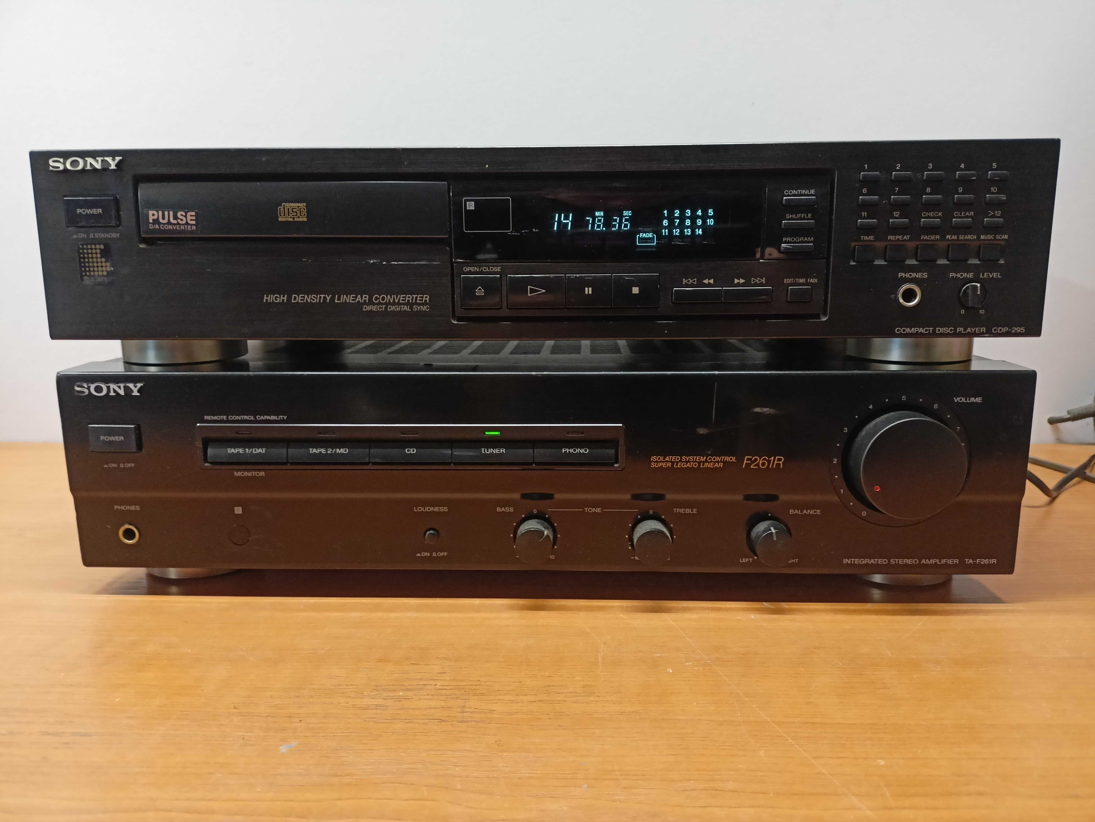 Wzmacniacz + CD Sony wieża mini lub midi