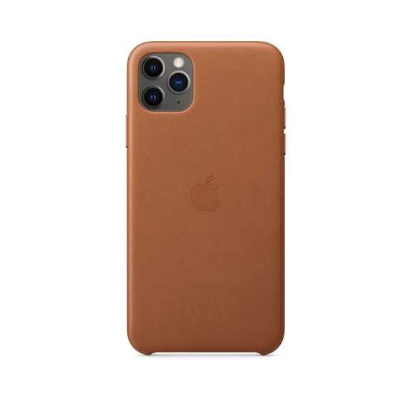 Apple  Leather case  iPhone 11 Pro Max saddle brown ORYGINALNA PLOMBA