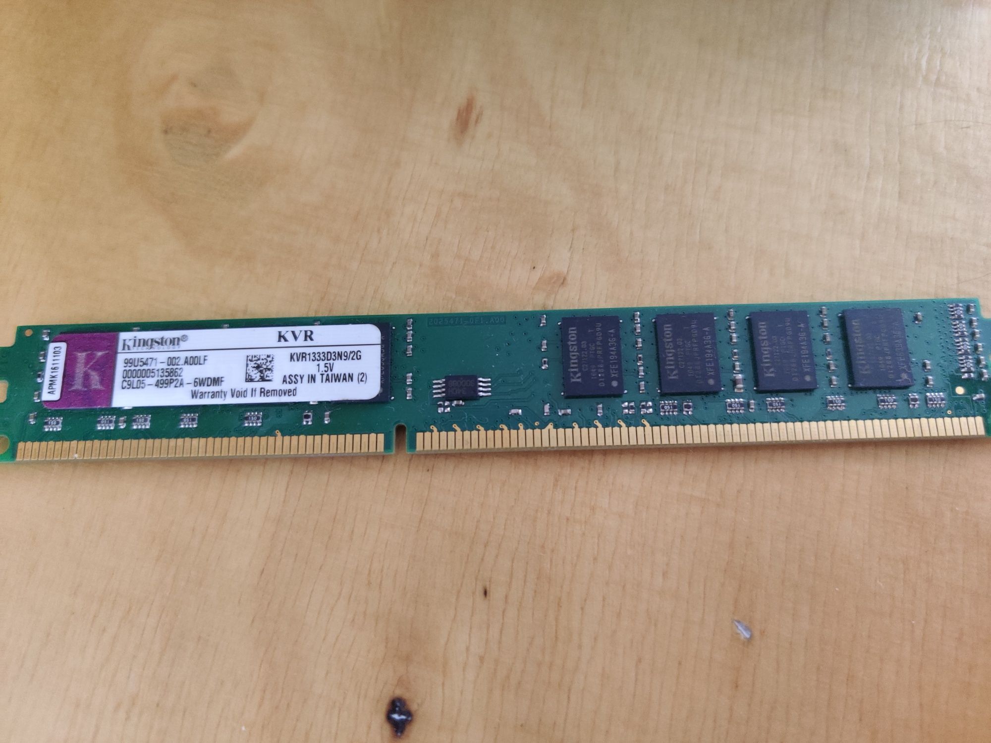 Pamięć RAM DDR3 2GB kvr1333d3n9/2g