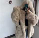 Kontantto kurtka futro kaptur naturalny lis xs-4xl