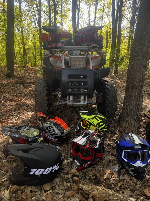 Эндуро кроссовый мото шлем с очками в комплекте