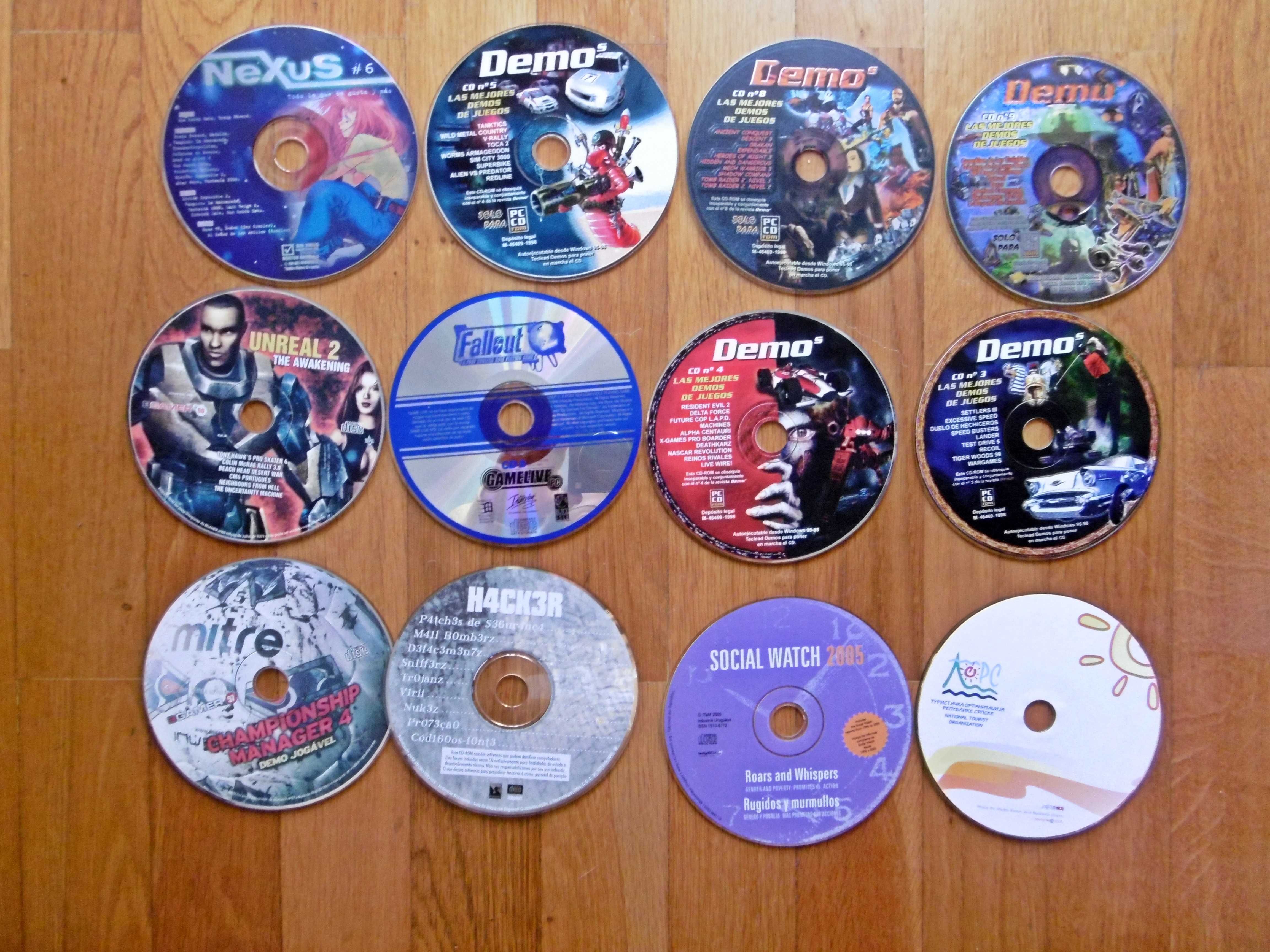DVD's e demos de várias revistas