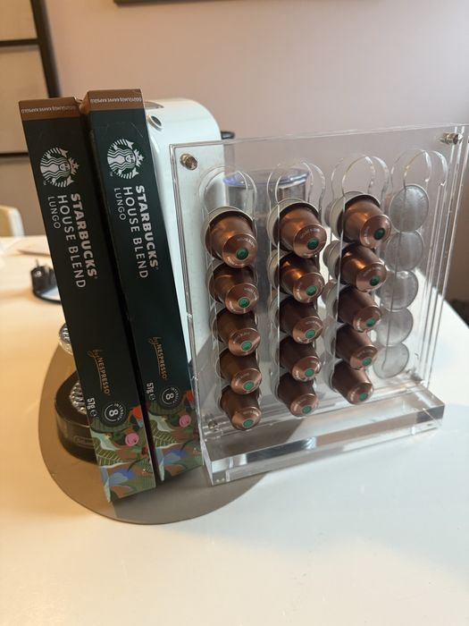 Ekspres Nespresso + kapsułki, oryginalne dodatki