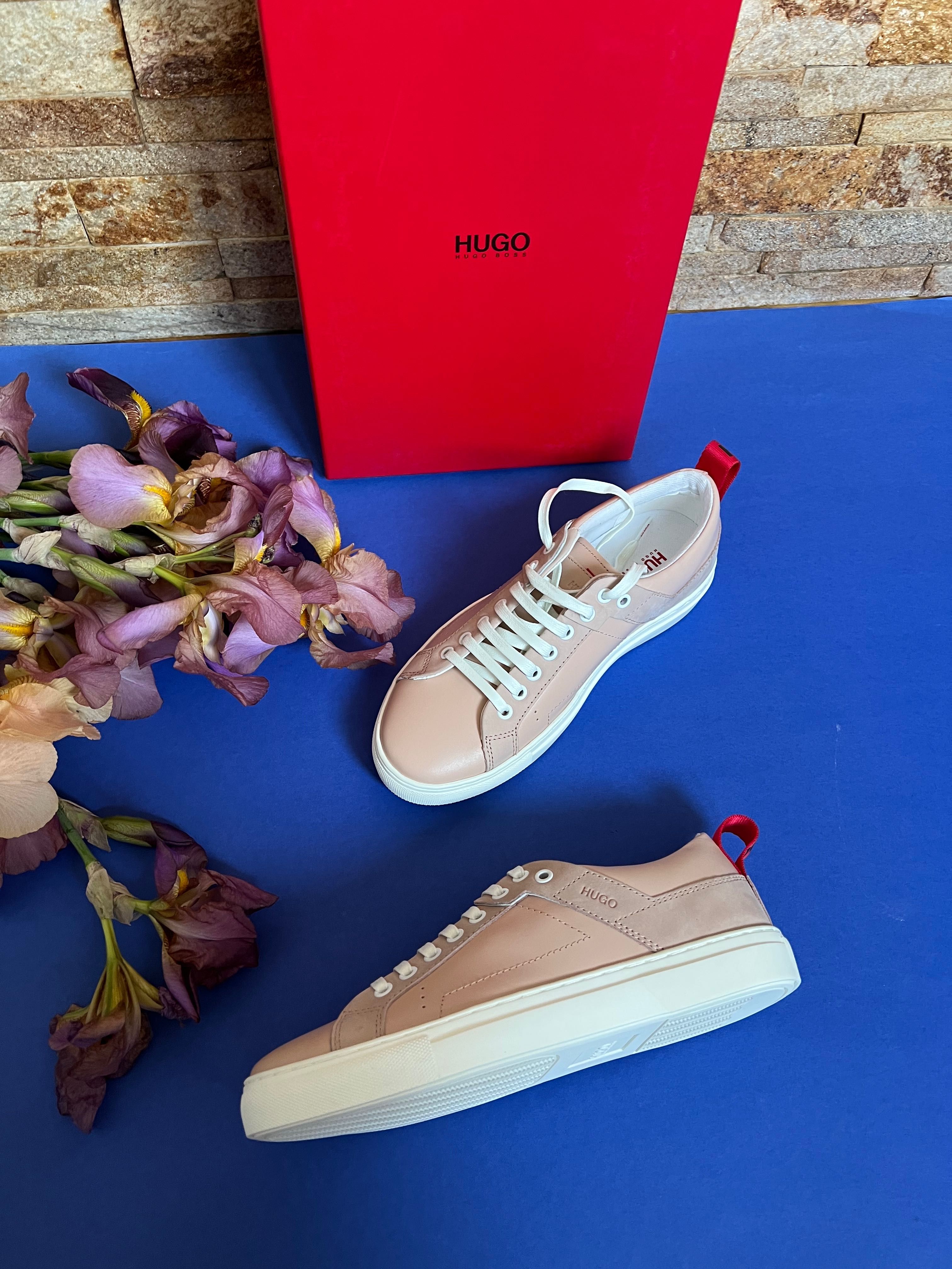 Шкіряні оригінальні кеди Hugo Boss