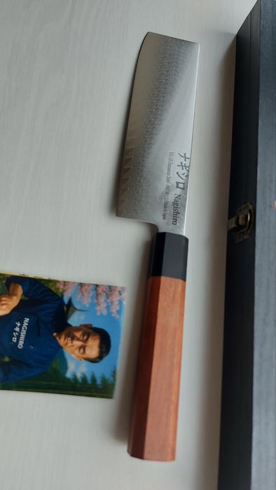 Скидка. Японский нож для нарезки Nakiri Nagishiro — VG-10, 67 слоёв ст