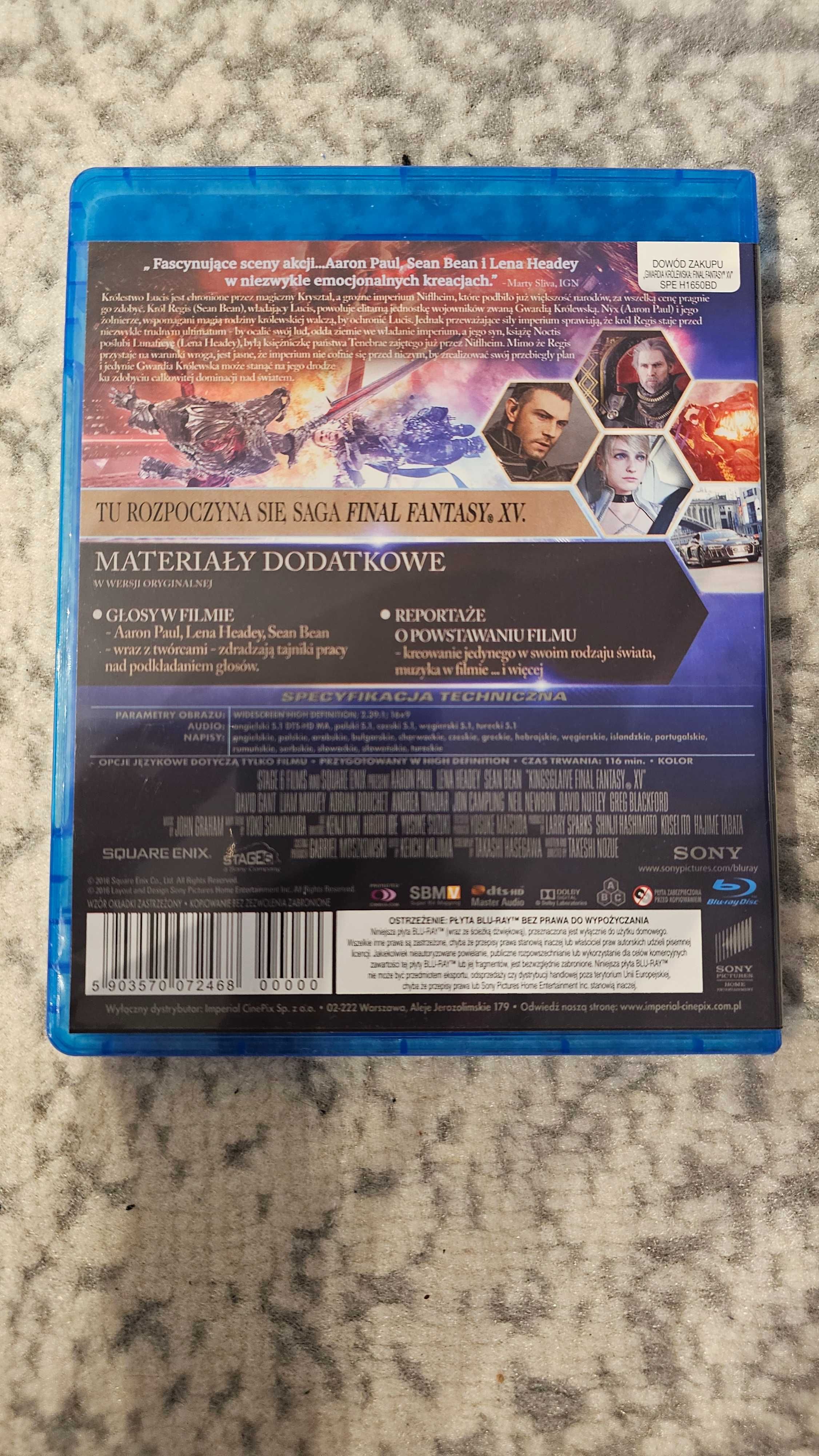 Final Fantasy XV Gwardia Królewska Blu-ray