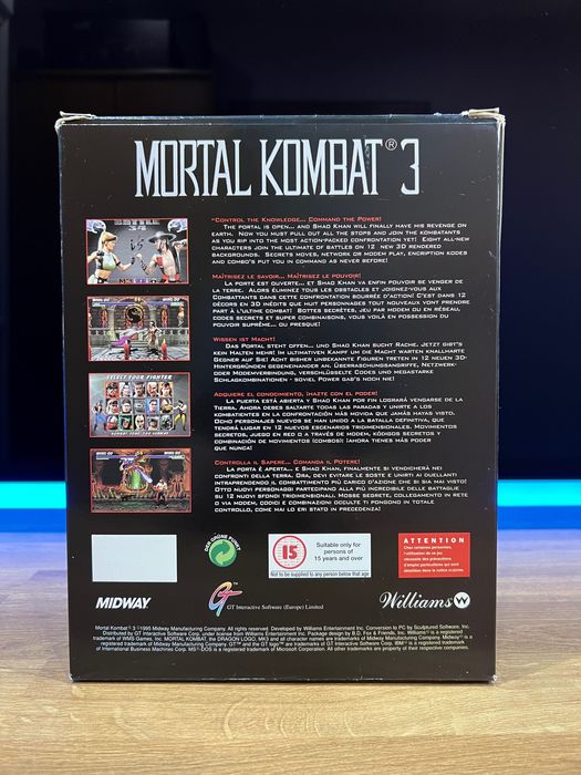Mortal Kombat 3 (PC EN 1995) BIG BOX angielskie premierowe wydanie